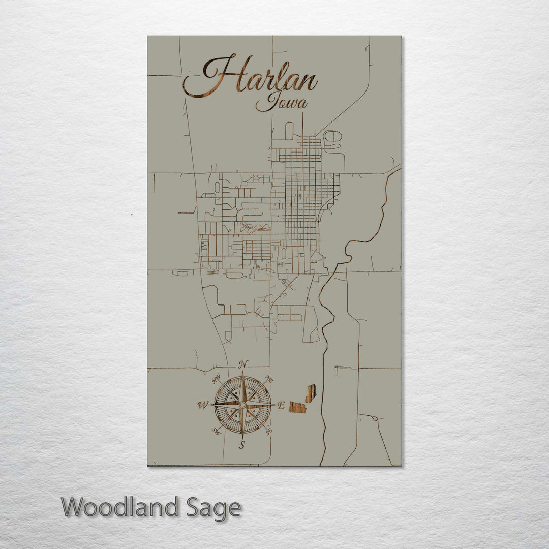 Harlan, Iowa Street Map