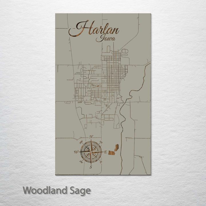 Harlan, Iowa Street Map