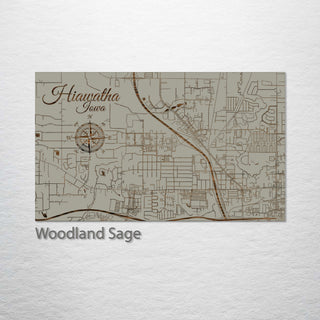 Hiawatha, Iowa Street Map