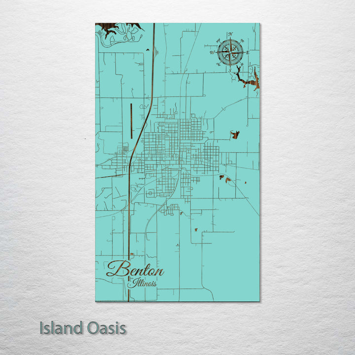 Benton, Illinois Street Map