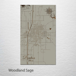 Benton, Illinois Street Map