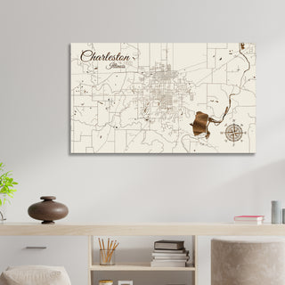 Charleston, Illinois Street Map