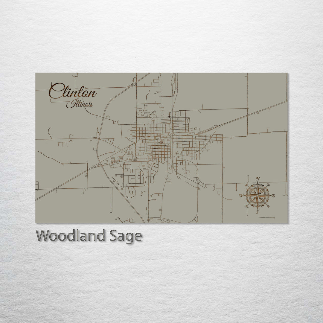 Clinton, Illinois Street Map