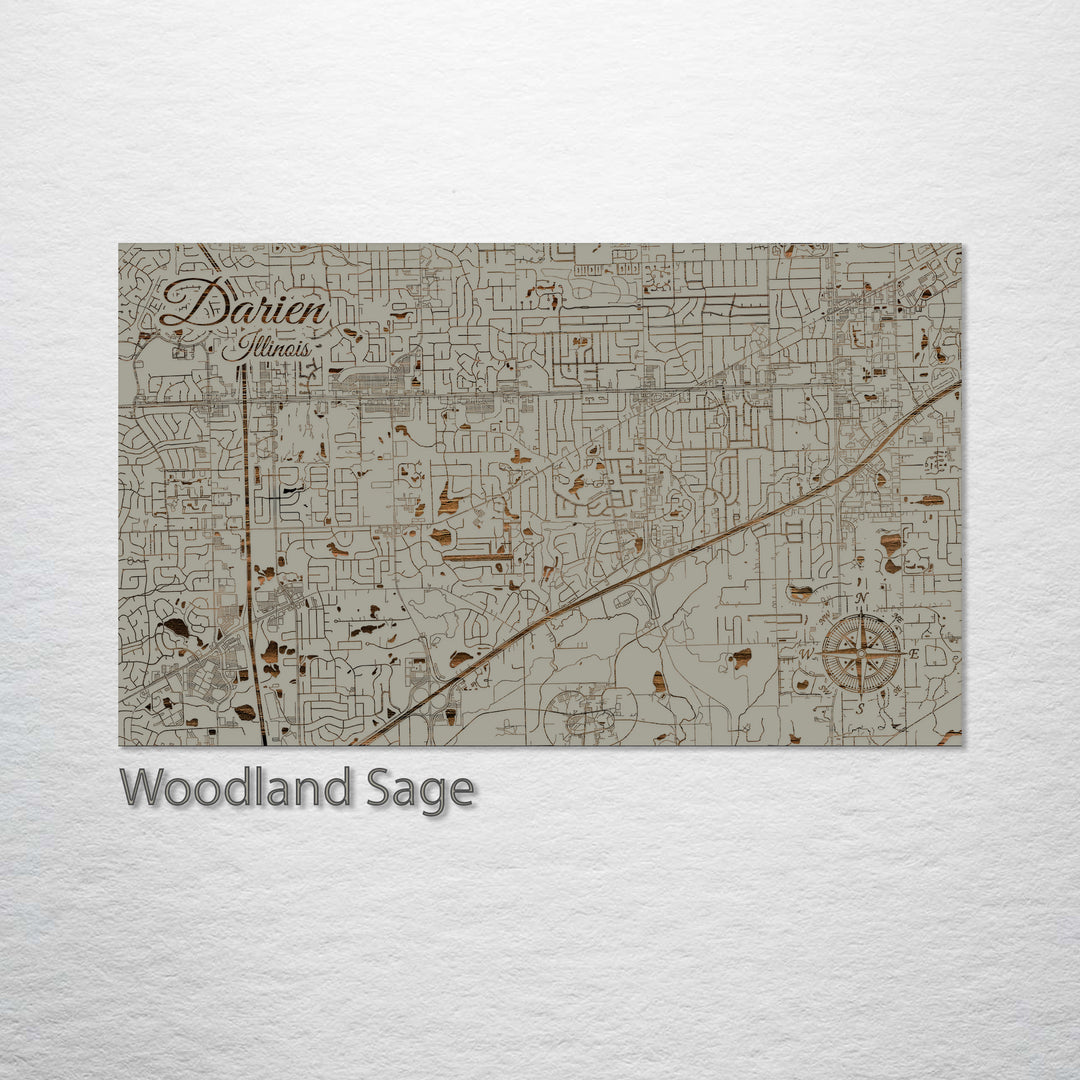 Darien, Illinois Street Map