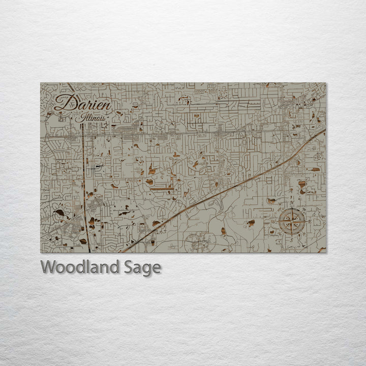 Darien, Illinois Street Map
