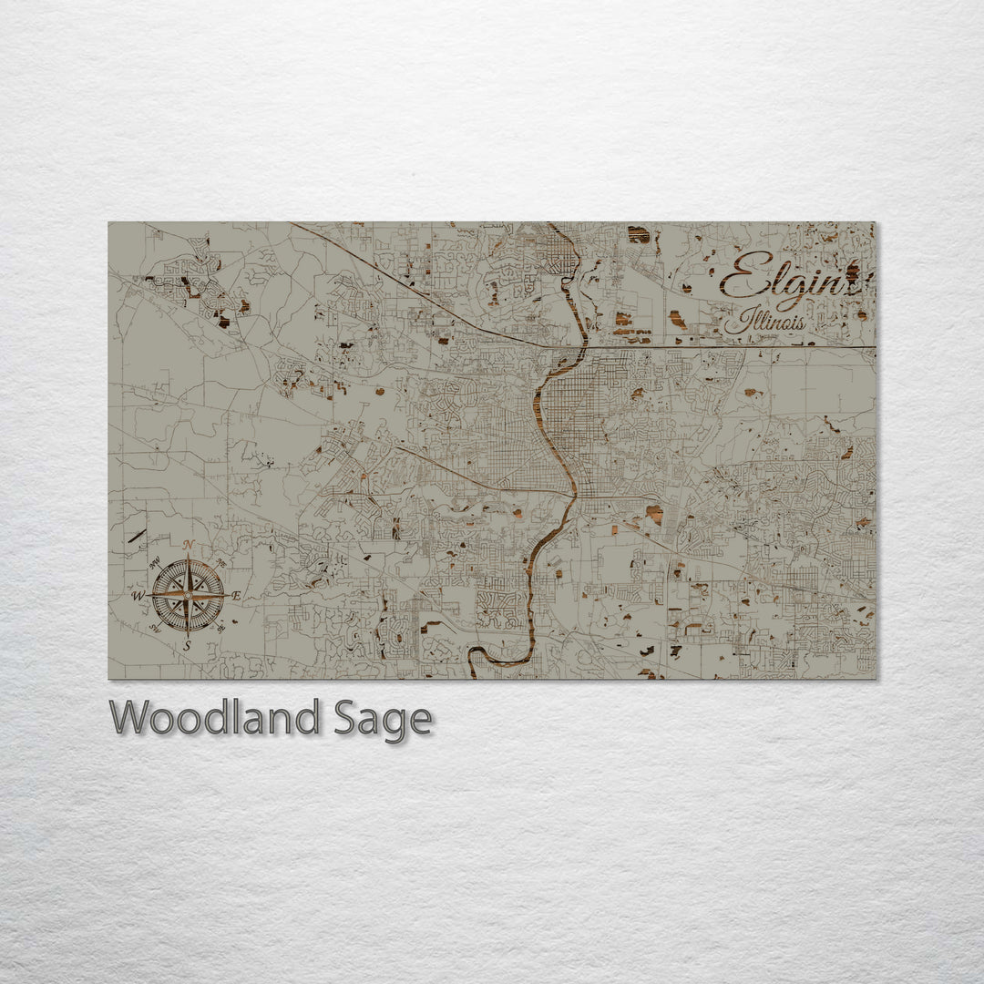 Elgin, Illinois Street Map