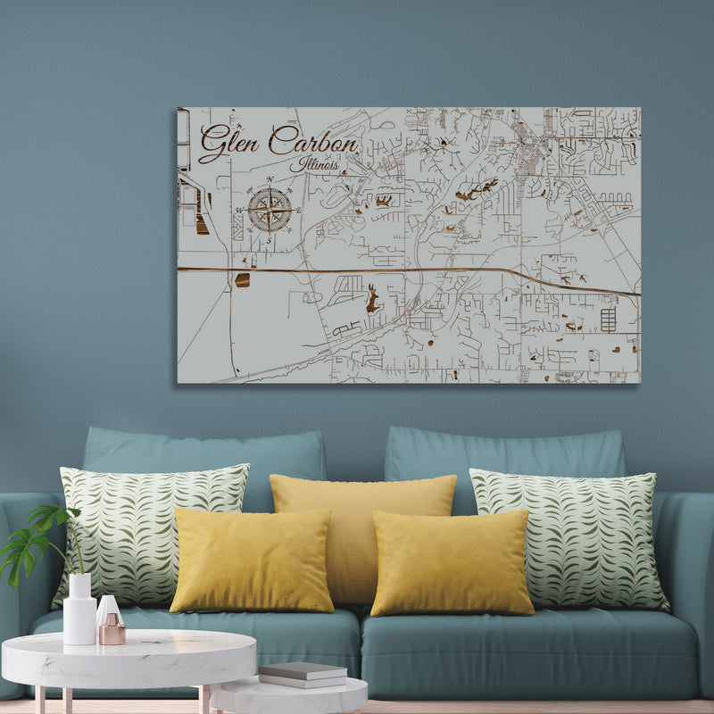 Glen Carbon, Illinois Street Map Fire & Pine