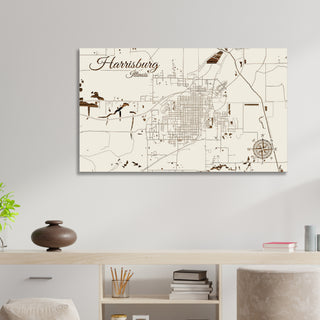 Harrisburg, Illinois Street Map
