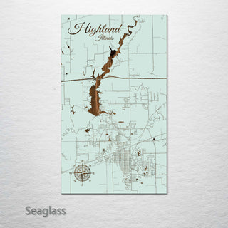 Highland, Illinois Street Map