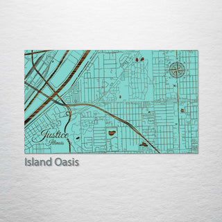 Justice, Illinois Street Map