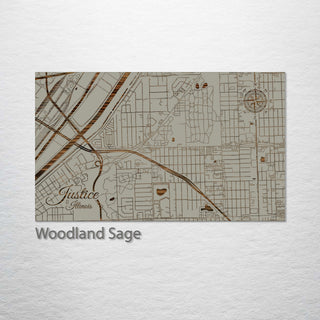 Justice, Illinois Street Map