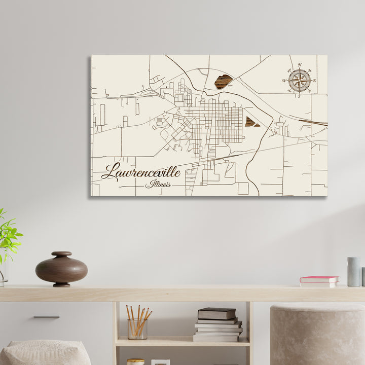 Lawrenceville, Illinois Street Map