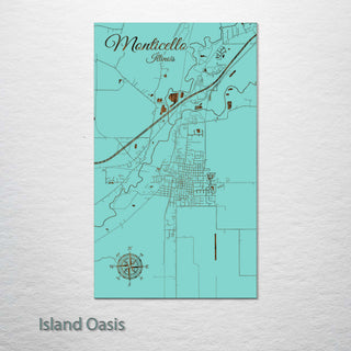 Monticello, Illinois Street Map