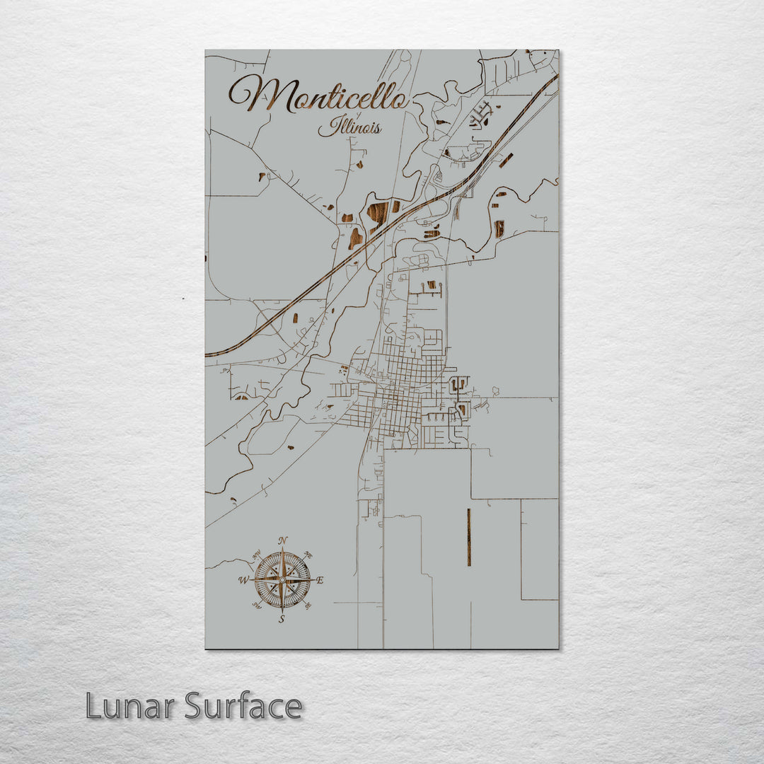 Monticello, Illinois Street Map