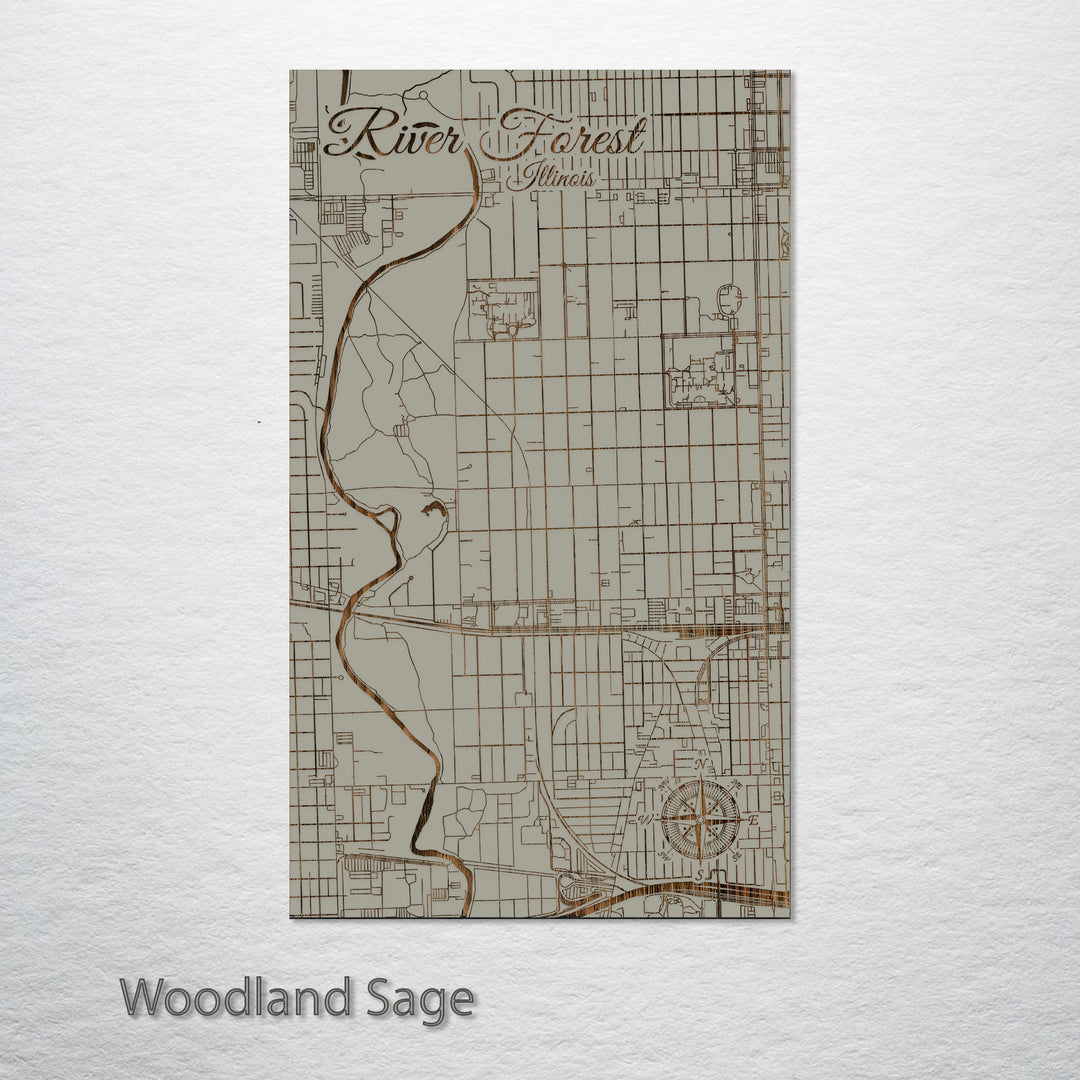 River Forest, Illinois Street Map