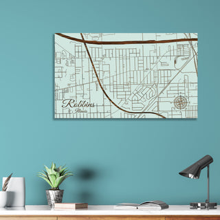 Robbins, Illinois Street Map