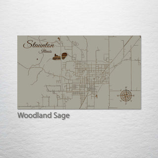 Staunton, Illinois Street Map