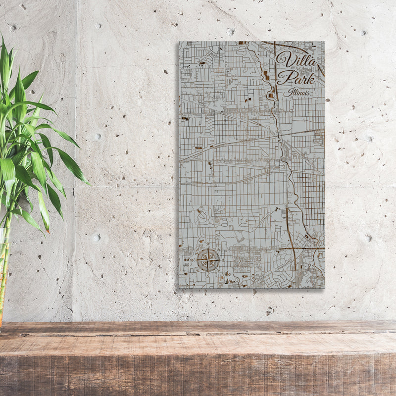 Villa Park, Illinois Street Map Fire & Pine