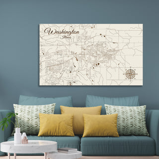 Washington, Illinois Street Map