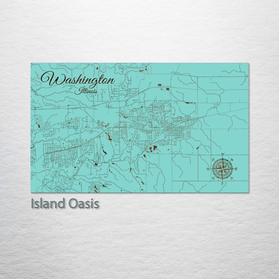 Washington, Illinois Street Map