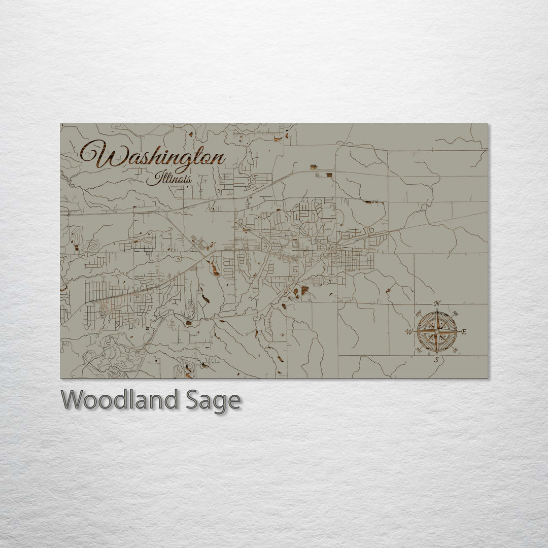 Washington, Illinois Street Map