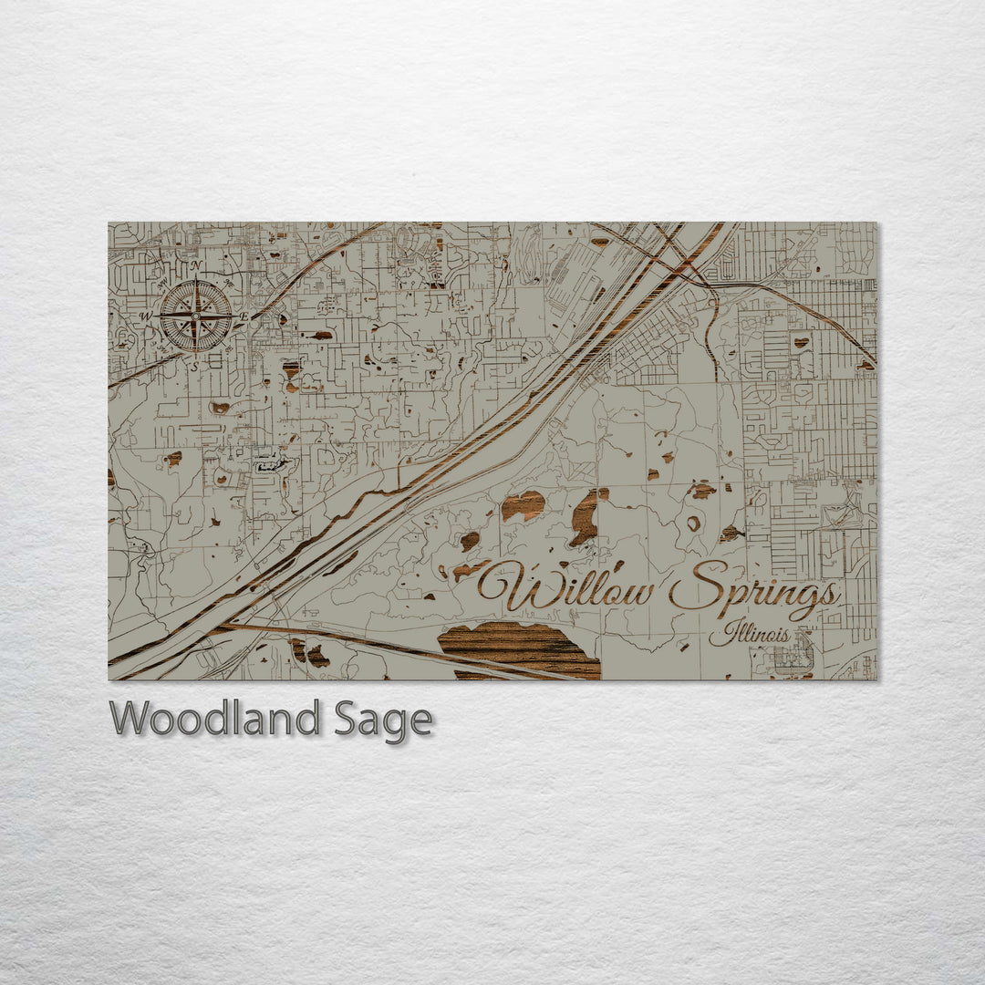 Willow Springs, Illinois Street Map