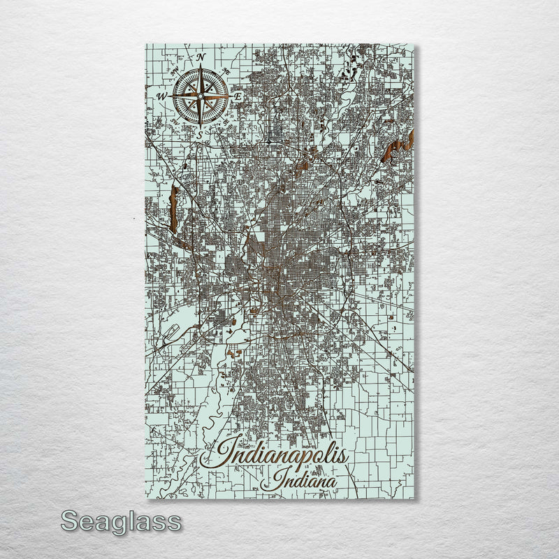 Indianapolis, Indiana Street Map - Fire & Pine