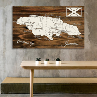 Jamaica Whimsical Map - Fire & Pine