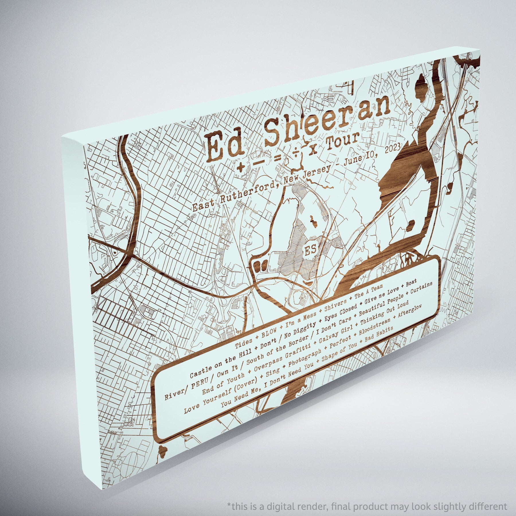 Ed Sheeran Mathematics Tour Setlist - Limited Edition