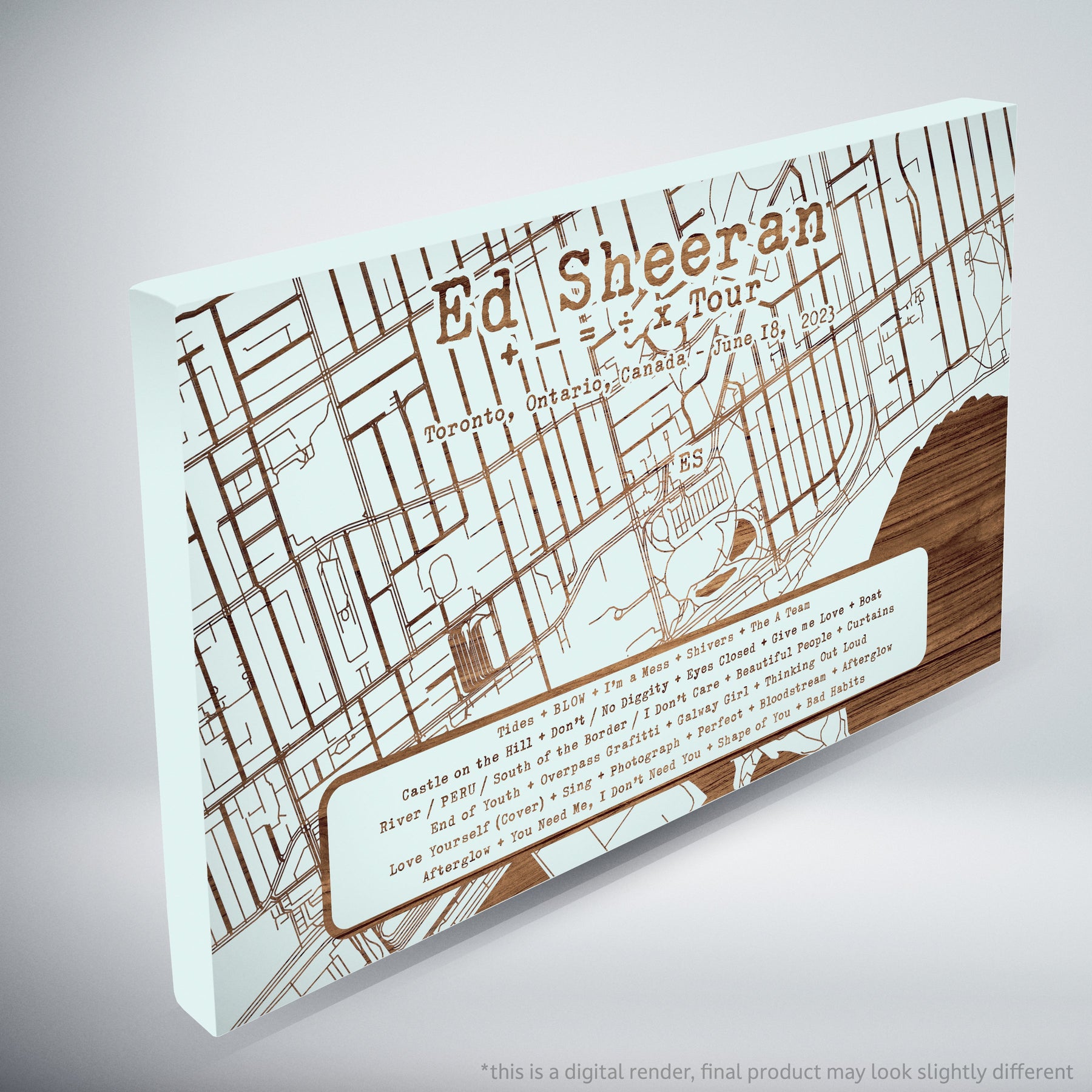 Ed Sheeran Mathematics Tour Setlist - Limited Edition