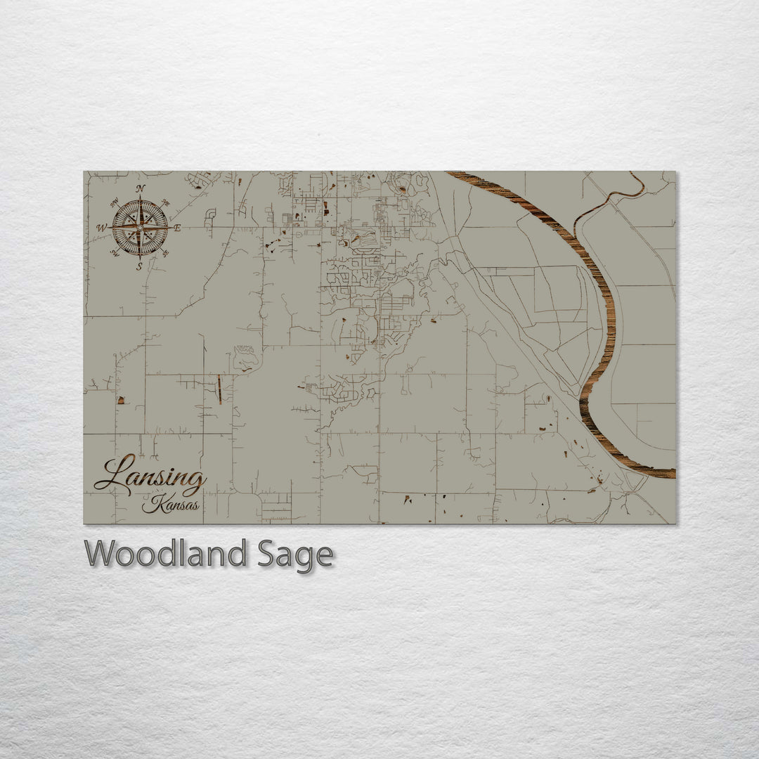 Lansing, Kansas Street Map