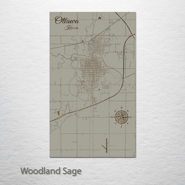Ottawa, Kansas Street Map
