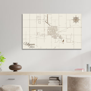 Ulysses, Kansas Street Map