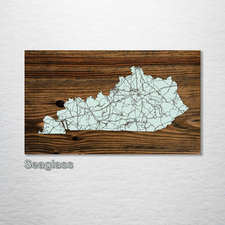 Kentucky Isolated Map - Fire & Pine