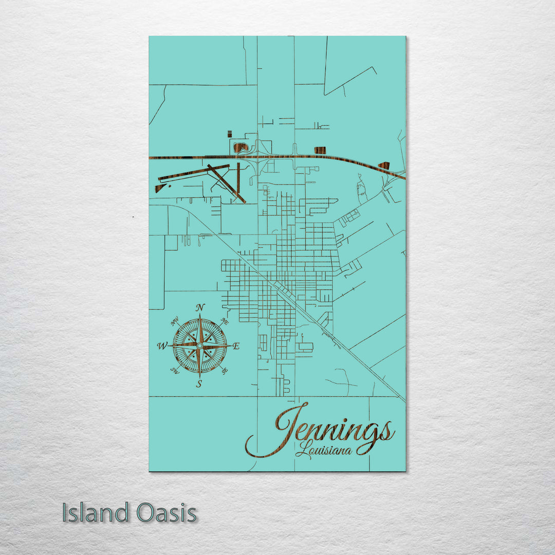 Jennings, Louisiana Street Map