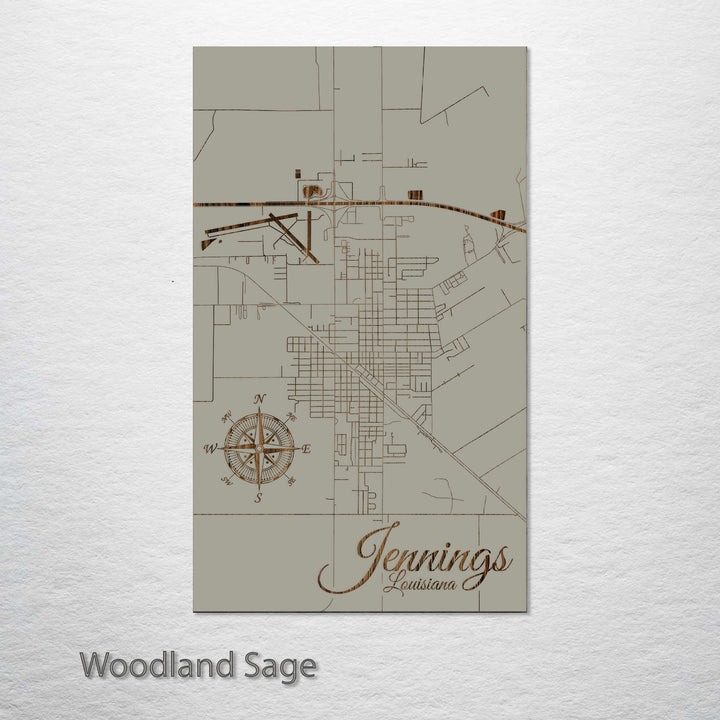 Jennings, Louisiana Street Map