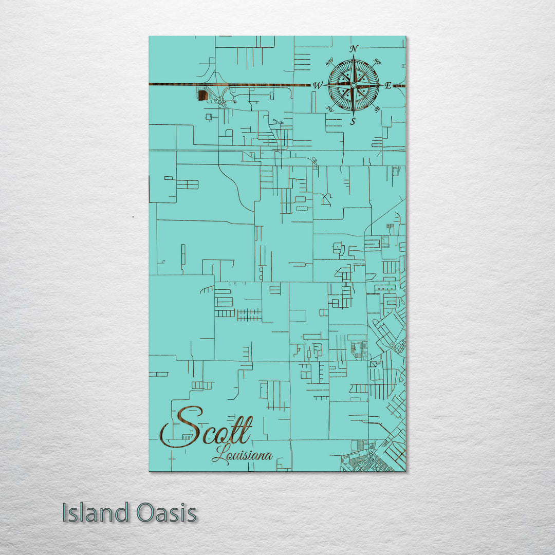 Scott, Louisiana Street Map