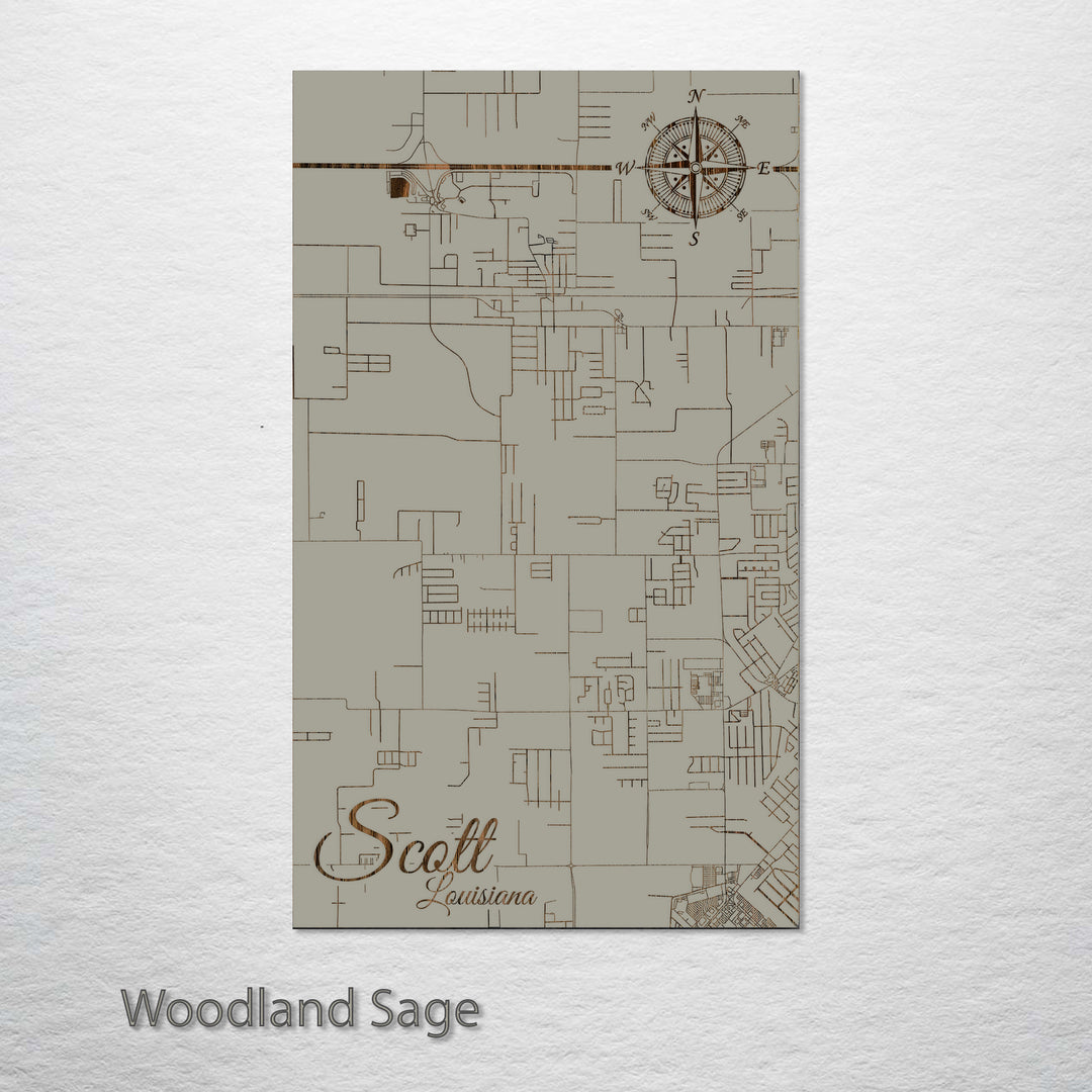 Scott, Louisiana Street Map