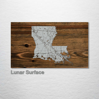 Louisiana Isolated Map - Fire & Pine
