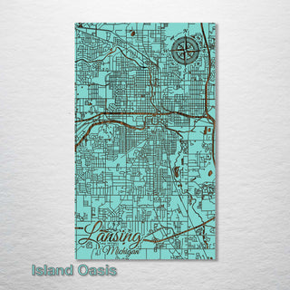 Lansing, Michigan Street Map - Fire & Pine