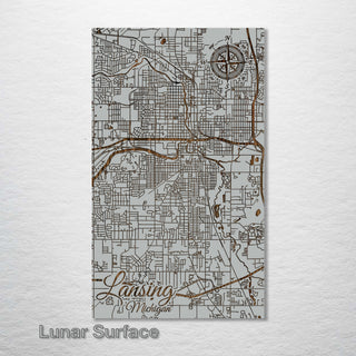 Lansing, Michigan Street Map - Fire & Pine