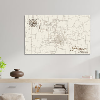 Harrison, Arkansas Street Map