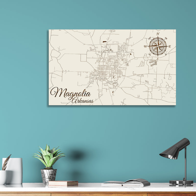Magnolia, Arkansas Street Map