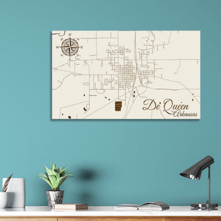 De Queen, Arkansas Street Map