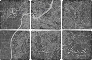 Louisville, Kentucky Square Slate Coaster