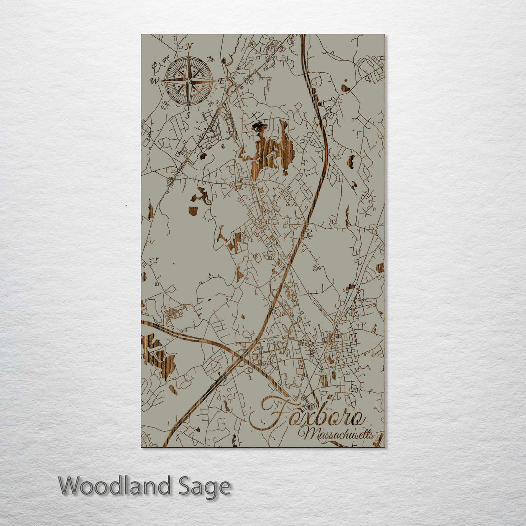 Foxboro, Massachusetts Street Map