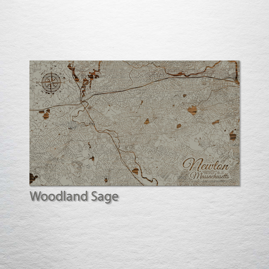 Newton, Massachusetts Street Map