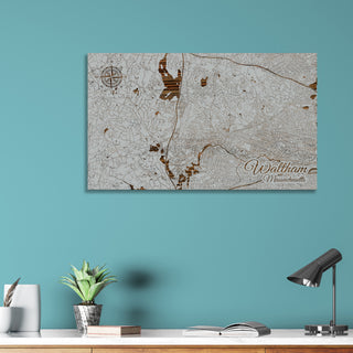 Waltham, Massachusetts Street Map