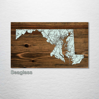 Maryland Isolated Map - Fire & Pine
