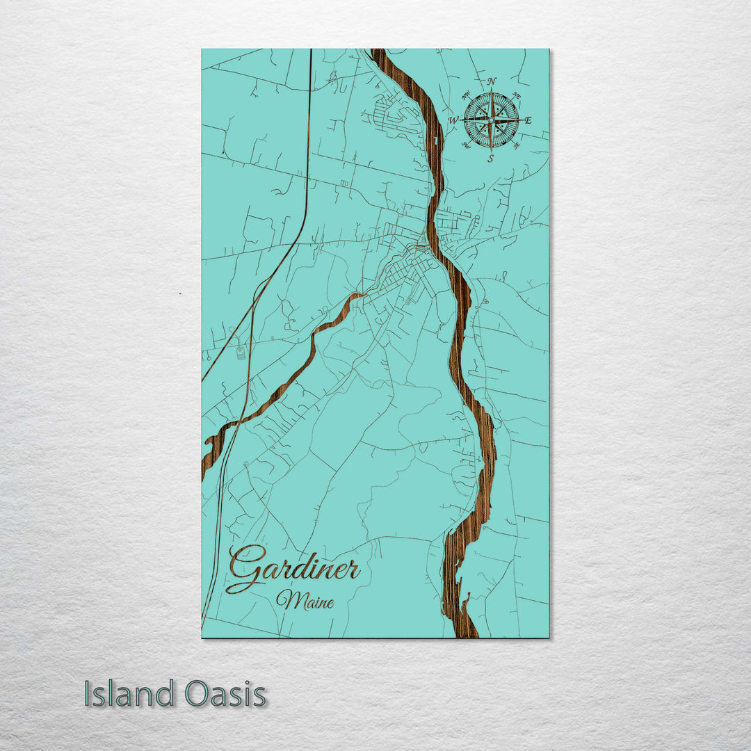 Gardiner, Maine Street Map